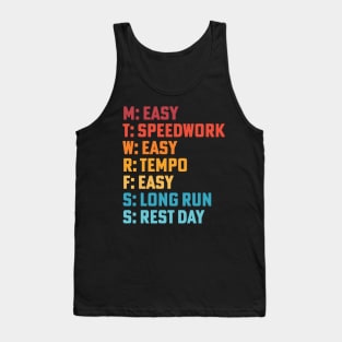 Marathon Training Running Coach Long Run Running Week Tank Top